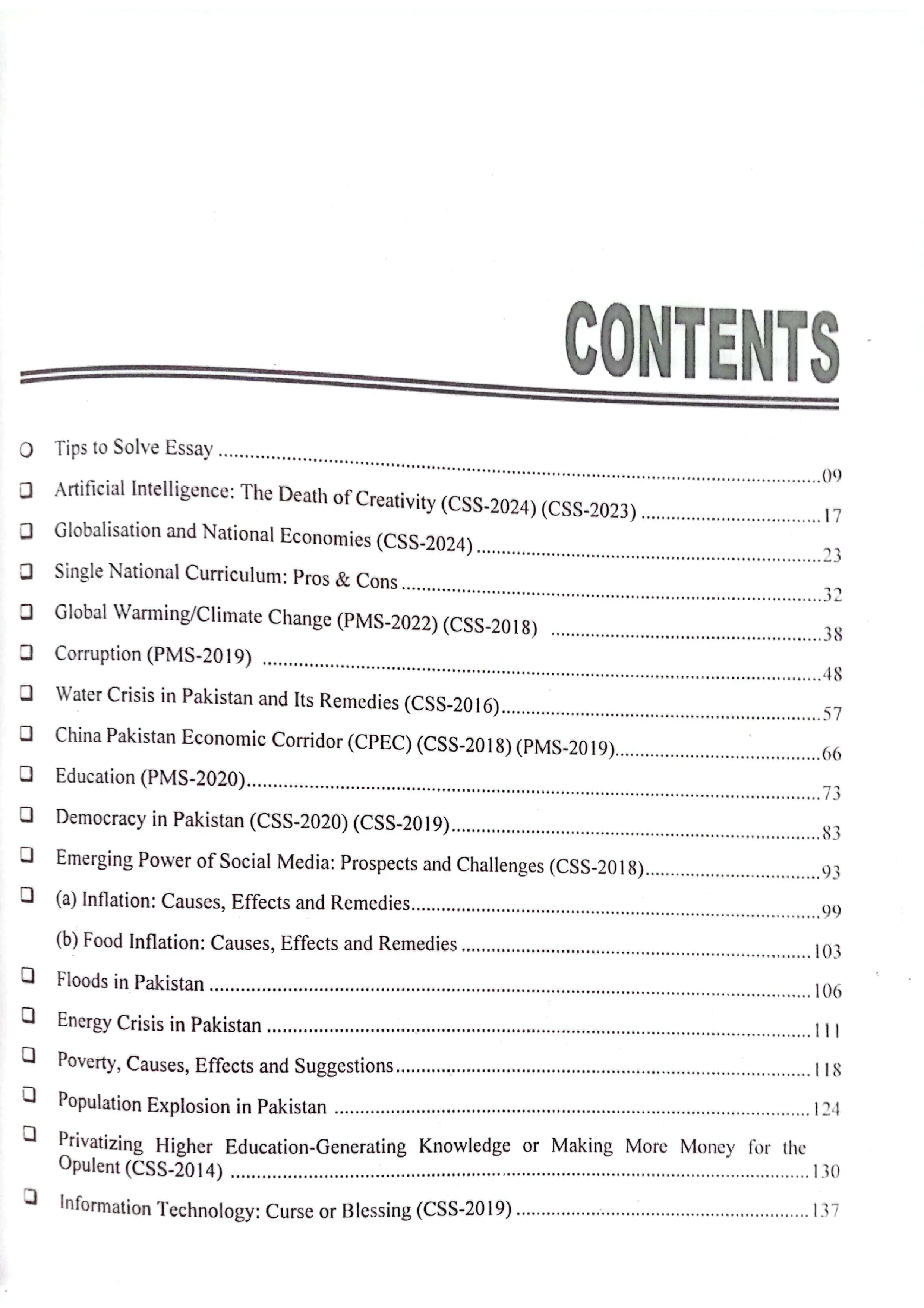 Top 30 Essays by World Times